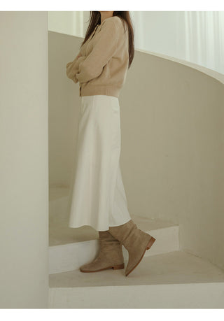 Carique Shirred Suede Boots 2cm