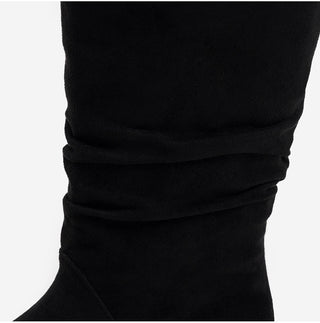 Carique Shirred Suede Boots 2cm