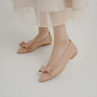 Manez Stiletto Basic Ribbon Flat Shoes 1cm