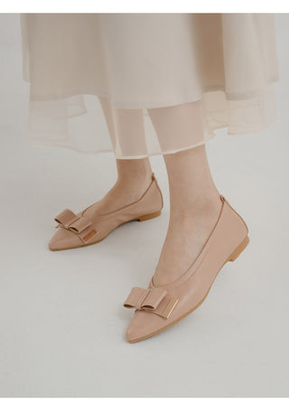 Manez Stiletto Basic Ribbon Flat Shoes 1cm