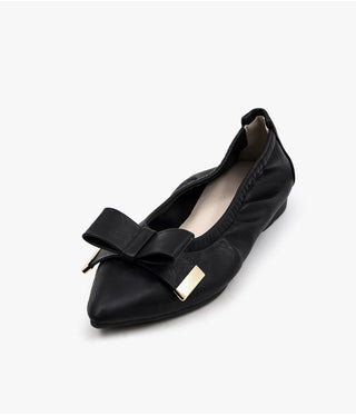 Manez Stiletto Basic Ribbon Flat Shoes 1cm