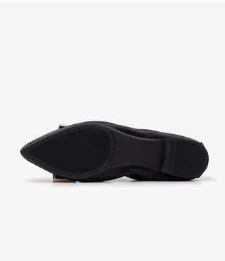 Manez Stiletto Basic Ribbon Flat Shoes 1cm