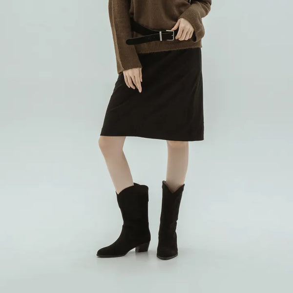 Austin Suede Mid-calf Boots 4cm