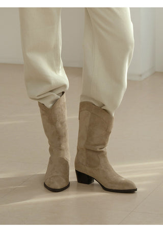 Austin Suede Mid-calf Boots 4cm