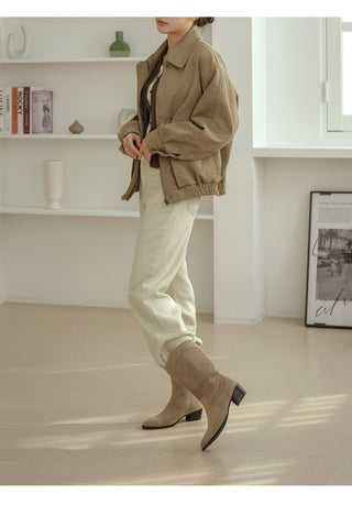 Austin Suede Mid-calf Boots 4cm