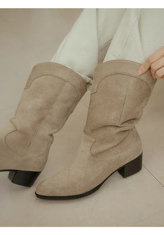 Austin Suede Mid-calf Boots 4cm