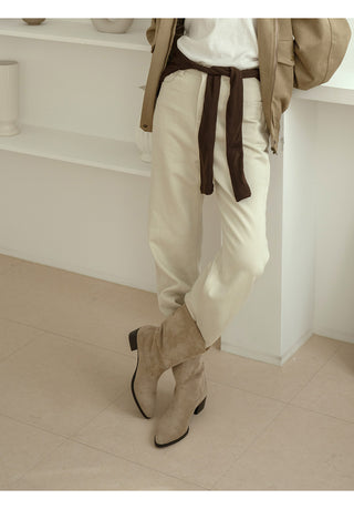 Austin Suede Mid-calf Boots 4cm