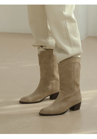 Austin Suede Mid-calf Boots 4cm