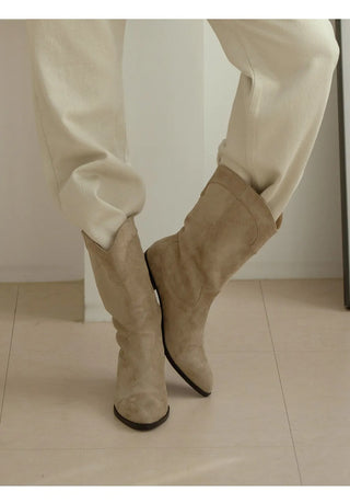 Austin Suede Mid-calf Boots 4cm