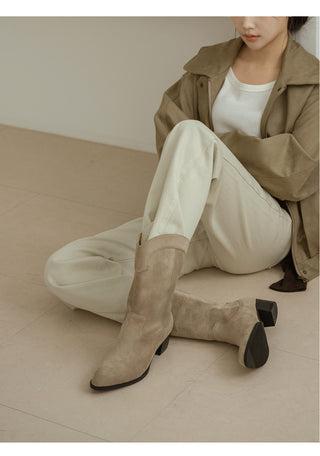 Austin Suede Mid-calf Boots 4cm