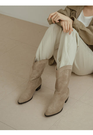 Austin Suede Mid-calf Boots 4cm