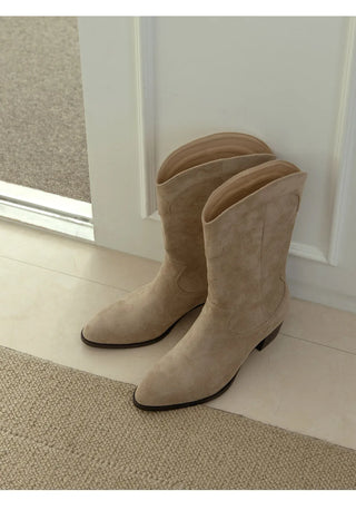 Austin Suede Mid-calf Boots 4cm