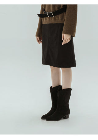 Austin Suede Mid-calf Boots 4cm