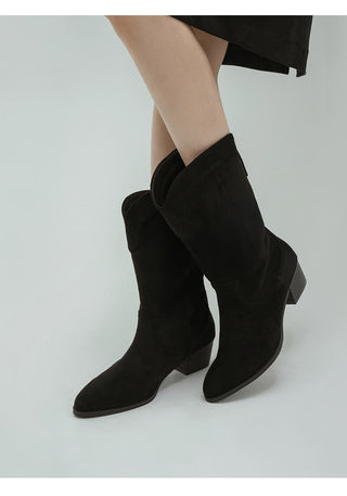 Austin Suede Mid-calf Boots 4cm