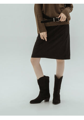 Austin Suede Mid-calf Boots 4cm