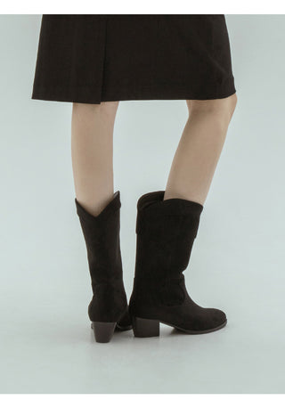 Austin Suede Mid-calf Boots 4cm