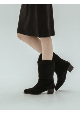 Austin Suede Mid-calf Boots 4cm