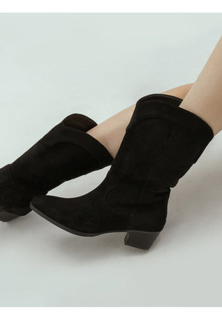 Austin Suede Mid-calf Boots 4cm