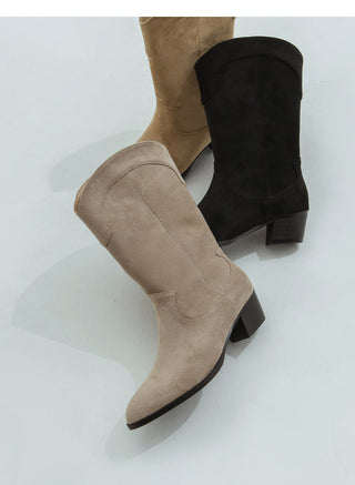 Austin Suede Mid-calf Boots 4cm