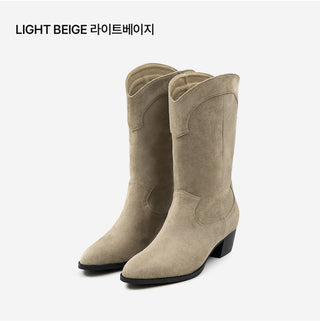 Austin Suede Mid-calf Boots 4cm