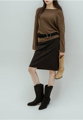 Austin Suede Mid-calf Boots 4cm