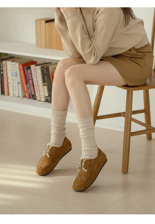 Dioti Wool Fur Flats 1cm