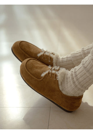 Dioti Wool Fur Flats 1cm