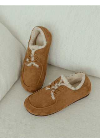 Dioti Wool Fur Flats 1cm