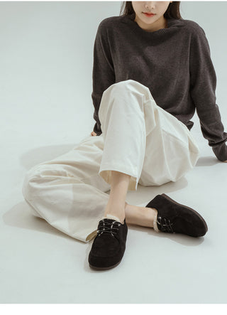 Dioti Wool Fur Flats 1cm