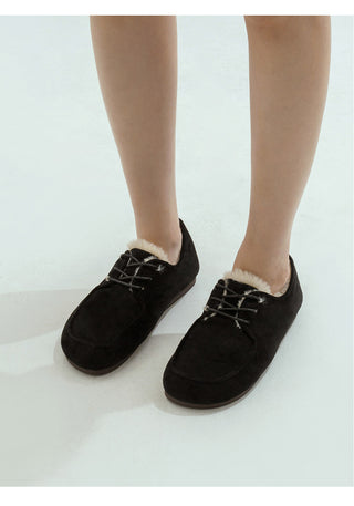Dioti Wool Fur Flats 1cm