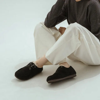 Dioti Wool Fur Flats 1cm