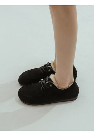 Dioti Wool Fur Flats 1cm