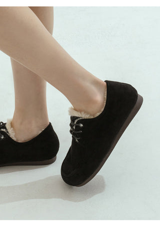 Dioti Wool Fur Flats 1cm
