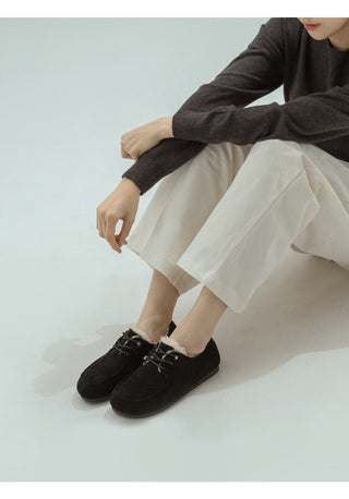Dioti Wool Fur Flats 1cm