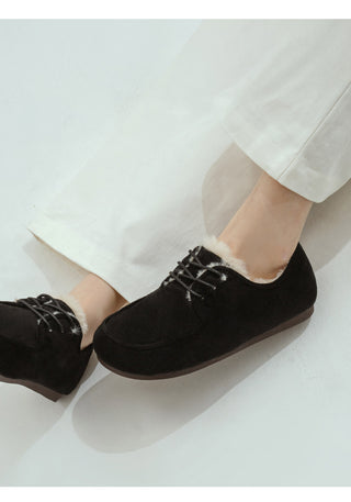 Dioti Wool Fur Flats 1cm