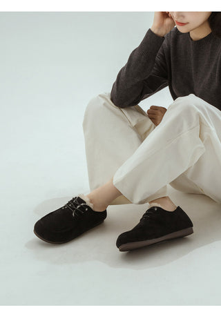 Dioti Wool Fur Flats 1cm
