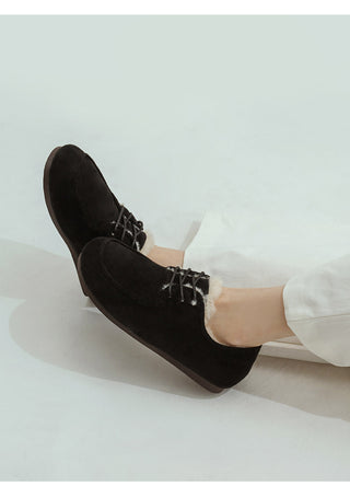 Dioti Wool Fur Flats 1cm