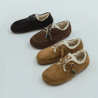 Dioti Wool Fur Flats 1cm