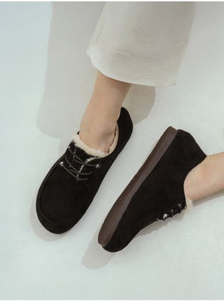Dioti Wool Fur Flats 1cm