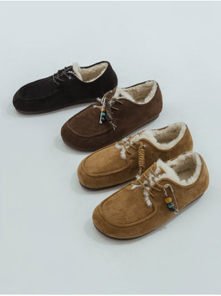 Dioti Wool Fur Flats 1cm