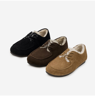 Dioti Wool Fur Flats 1cm