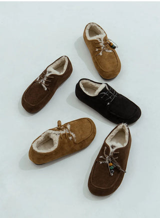 Dioti Wool Fur Flats 1cm