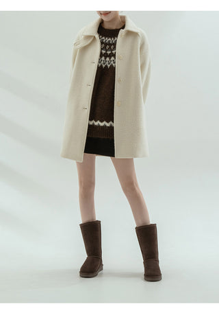 Like Cowhide Fur-lined Short, Mid, Long Boots 2cm