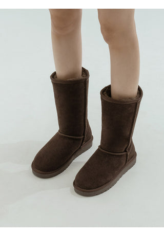 Like Cowhide Fur-lined Short, Mid, Long Boots 2cm