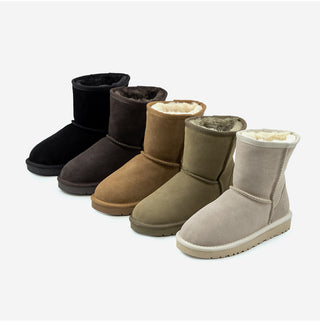Like Cowhide Fur-lined Short, Mid, Long Boots 2cm