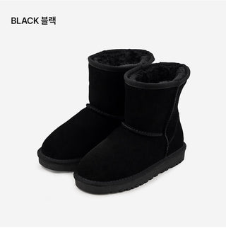 Like Cowhide Fur-lined Short, Mid, Long Boots 2cm