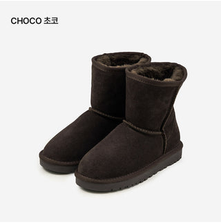 Like Cowhide Fur-lined Short, Mid, Long Boots 2cm
