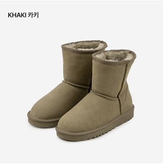 Like Cowhide Fur-lined Short, Mid, Long Boots 2cm