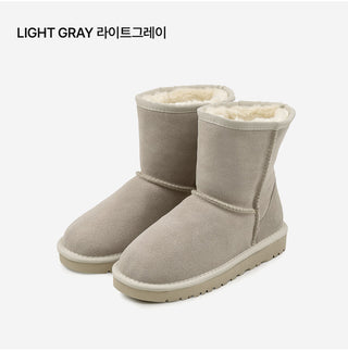 Like Cowhide Fur-lined Short, Mid, Long Boots 2cm