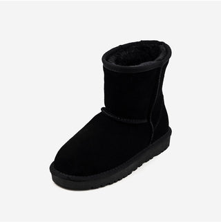 Like Cowhide Fur-lined Short, Mid, Long Boots 2cm